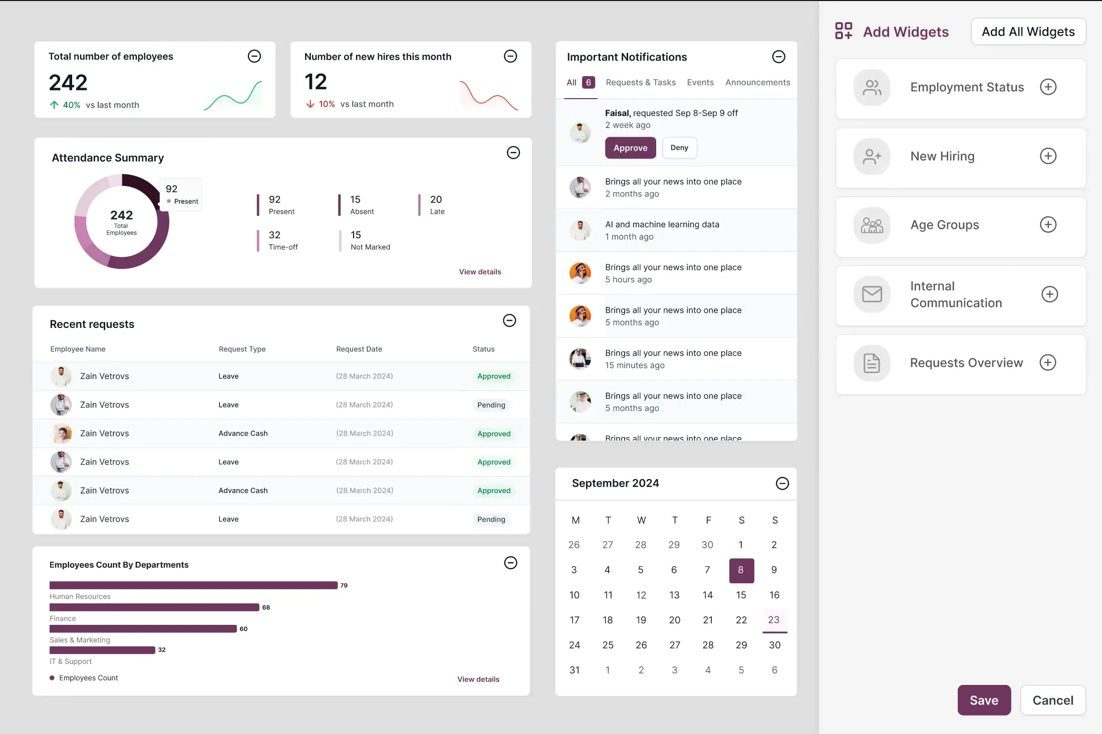 HRM Platform preview 2
