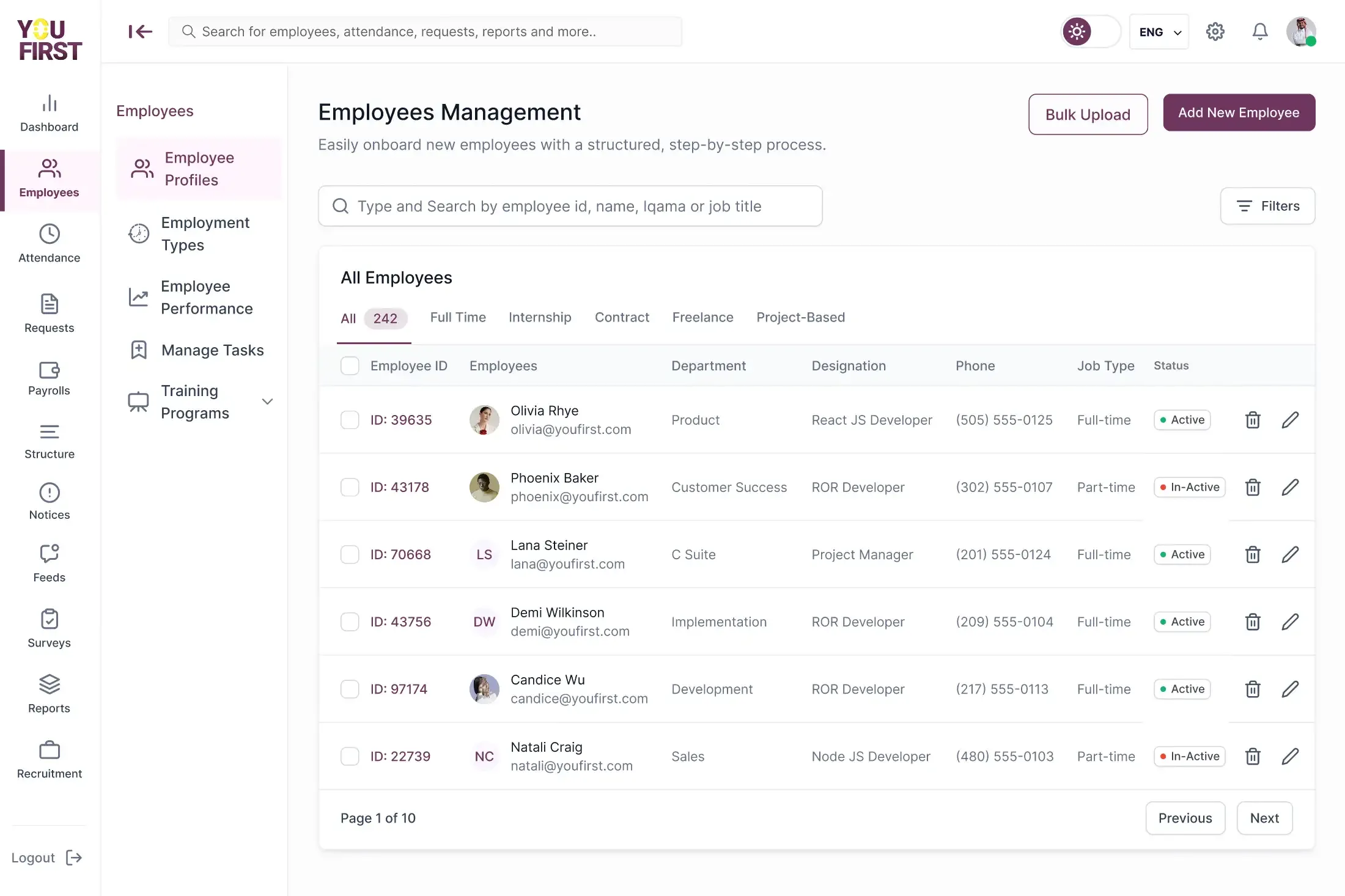 HRM Platform preview 3
