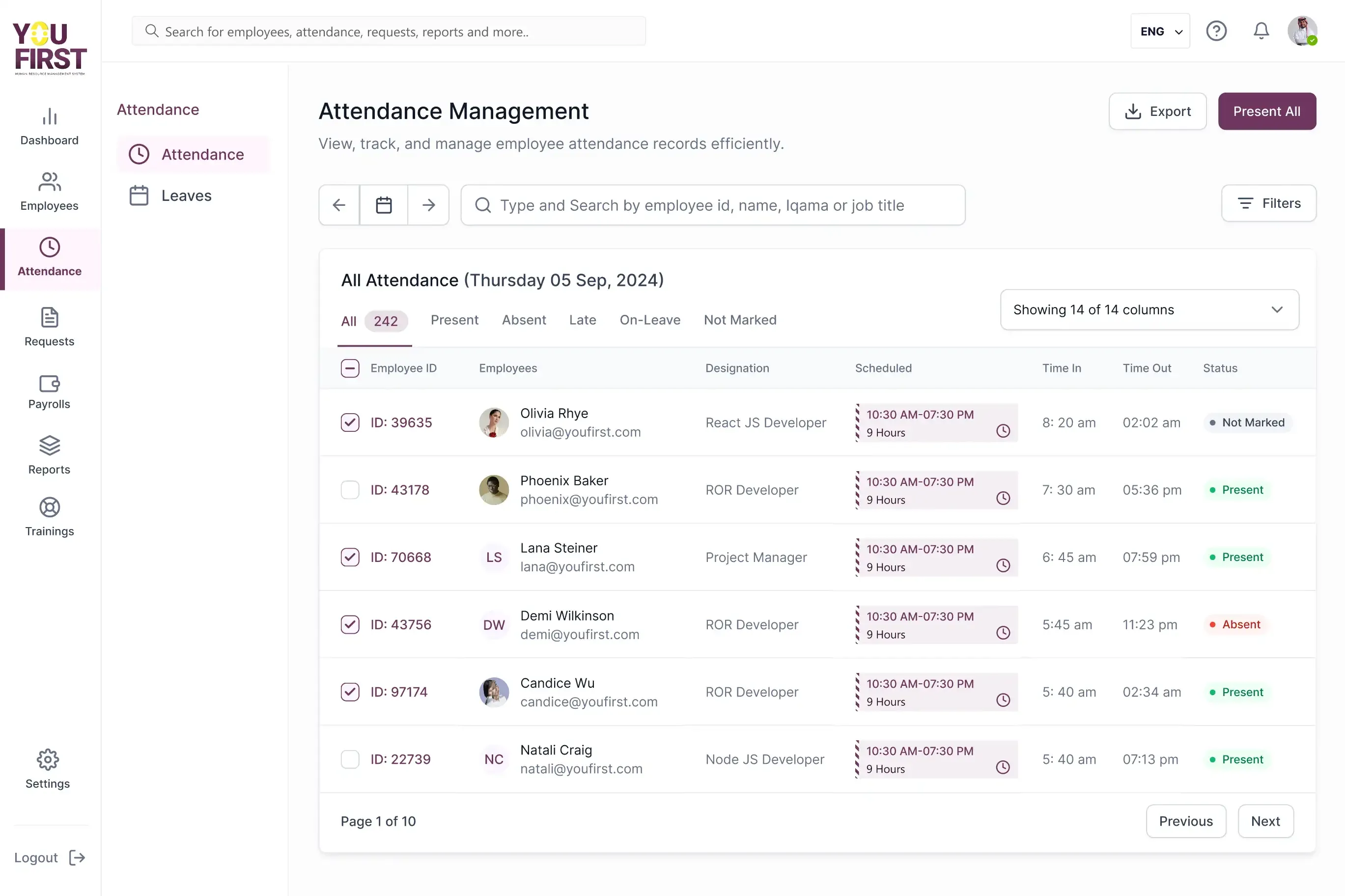 HRM Platform preview 5